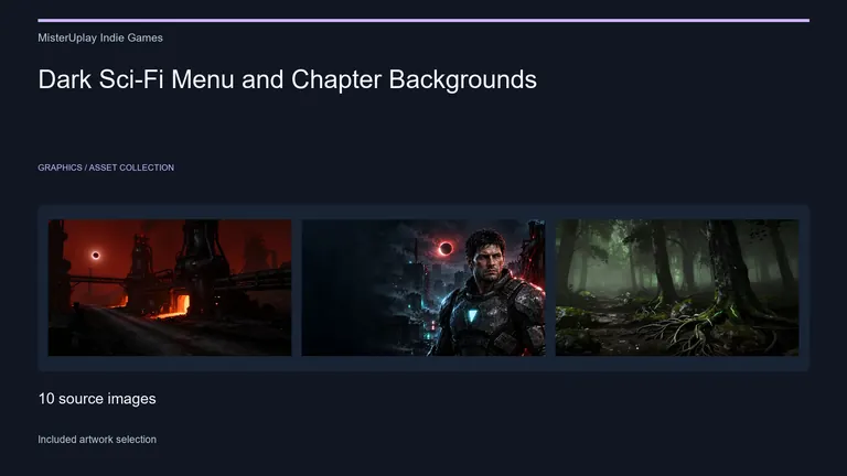 Cover preview: Dark Sci-Fi Menu and Chapter Backgrounds