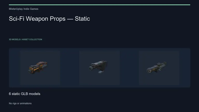 Cover preview: Sci-Fi Weapon Props — Static